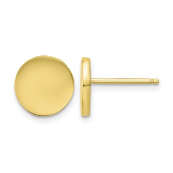 Leslie's Sterling Silver Gold-Plated Polished Circle Post Earrings
