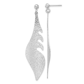 Leslie's Sterling Silver Polished and Textured Post Dangle Earrings