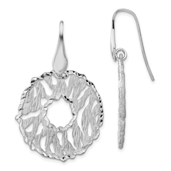 Leslie's Sterling Silver Matte & Diamond-cut Dangle Earrings