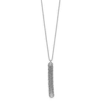 Leslie's Sterling Silver Polished w/2 in ext. Fancy Necklace — alternate view