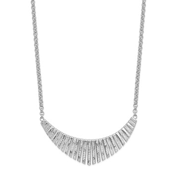 Leslie's Sterling Silver Rhodium-plated D/C Necklace — alternate view