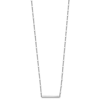 Leslie's Sterling Silver Rhodium-plated Polished w/ 1.25in ext. Necklace — alternate view