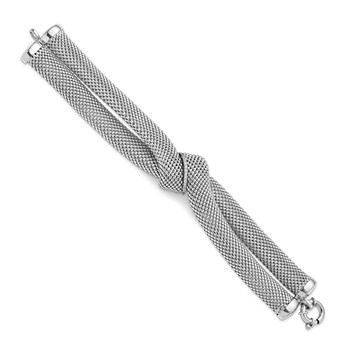 Leslie's Sterling Silver Rhodium-plated CZ Knot Bracelet — alternate view