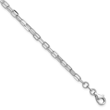 Leslie's Sterling Silver Rhodium-plated Multi-strand w/ 1in Bracelet
