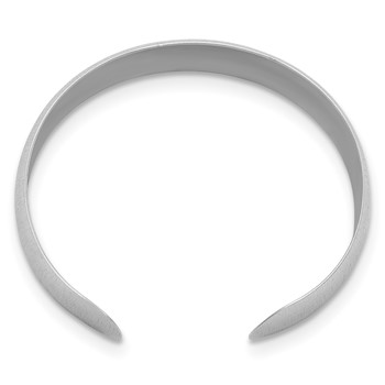 Leslie's Sterling Silver Rhodium-plated Brushed Cuff Bangle — alternate view