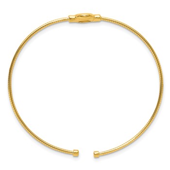 Leslie's Sterling Silver Gold-plated Polished Opal Cuff Bracelet — alternate view