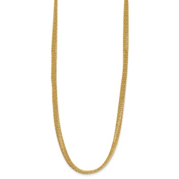 Leslie's Sterling Silver Gold-plated Twist Texture Wrapped Necklace — alternate view
