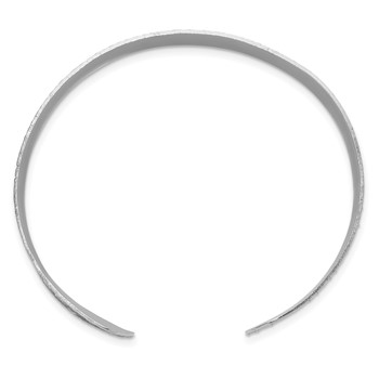 Leslie's Sterling Silver Rhodium-plated Textured Bangle — alternate view
