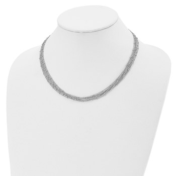 Leslie's Sterling Silver Seven Strand Beaded Necklace — alternate view