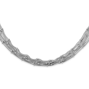 Leslie's Sterling Silver Seven Strand Beaded Necklace