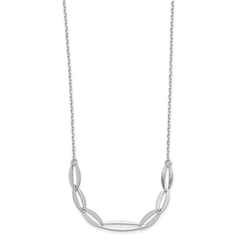 Leslie's Sterling Silver Rhodium-plated with 1.5in ext. Necklace — alternate view