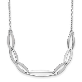 Leslie's Sterling Silver Rhodium-plated with 1.5in ext. Necklace