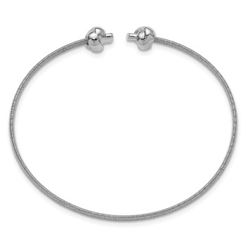 Leslie's SS RH-plated Polished Knots Wire Wrapped Cuff Bangle — alternate view