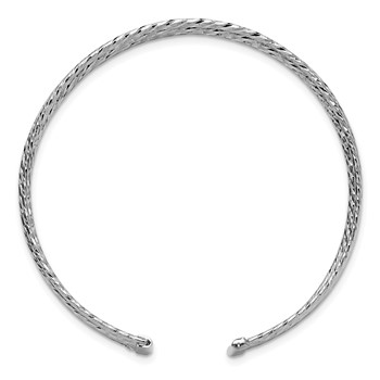 Leslie's SS RH-plated Polished and D/C 6-Wire Cuff Bangle — alternate view