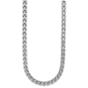 Leslie's Sterling Silver Rhodium-Plated Polished Fancy Link Necklace — alternate view