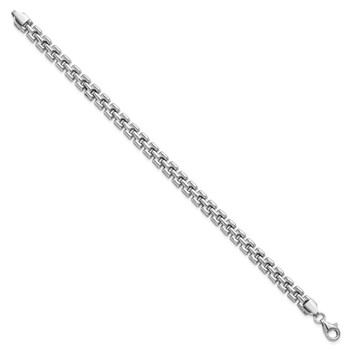 Leslie's Sterling Silver Rhodium-Plated Fancy Link Bracelet — alternate view