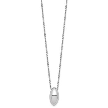 Leslie's Sterling Silver RH-plated Polished Fancy w/2in ext. Necklace — alternate view