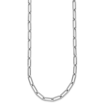 Leslie's Sterling Silver RH-plated Polished Paperclip Toggle Necklace — alternate view