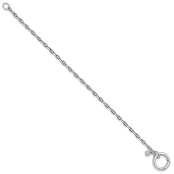 Leslie's Sterling Silver RH-plated Polished Push Clasp Anchor Link Bracelet — alternate view