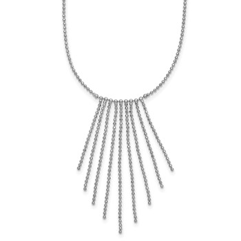 Leslie's Sterling Silver RH-plated Polished D/C Fancy Necklace