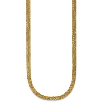 Leslie's Sterling Silver Gold-tone Polished D/C 4-strand Toggle Necklace — alternate view