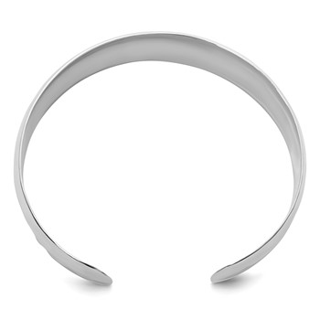 Leslie's Sterling Silver RH-plated Polished Hammered Slip-on Bangle — alternate view