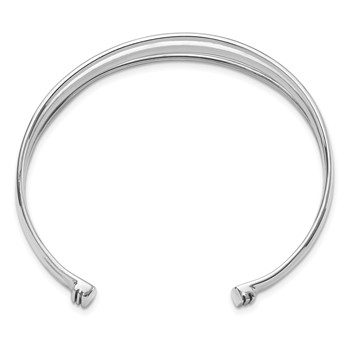 Leslie's Sterling Silver RH-plated Polished Fancy Slip-on Bangle — alternate view