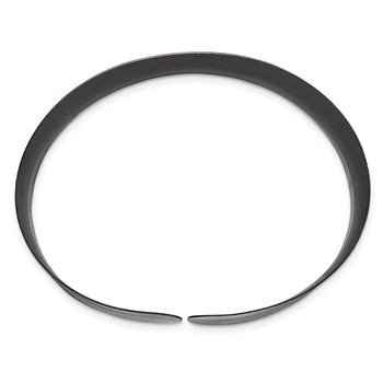 Leslie's Sterling Silver Ruthenium-plated Scratch Finish Cuff Bangle — alternate view