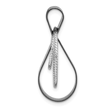 Leslie's Sterling Silver Ruthenium-plated Textured Pendant — alternate view