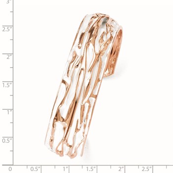 Leslie's SS Rose Gold-plated Small Domed Scrunch Bangle — alternate view