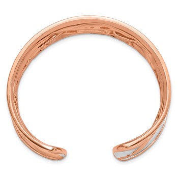 Leslie's SS Rose Gold-plated Small Concave Scrunch Bangle — alternate view