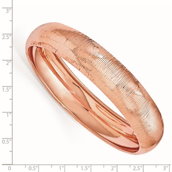 Leslie's SS Radiant Essence Rose-tone Flash 24k Plated Slip on Bangle — alternate view