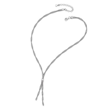 Leslie's Sterling Silver Polished w/3in Extender Necklace — alternate view