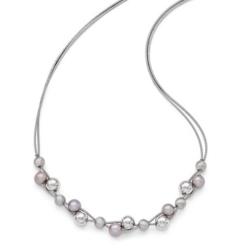 Leslie's Sterling Silver Polished w/2.5in ext. Necklace — alternate view