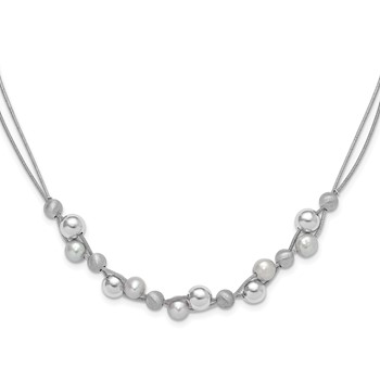 Leslie's Sterling Silver Polished w/2.5in ext. Necklace