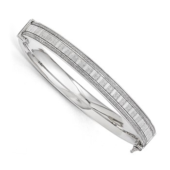 Leslie's Sterling Silver Polished Glimmer Infused Bracelet