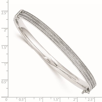 Leslie's Sterling Silver Glimmer Infused Hinged Bangle Bracelet — alternate view