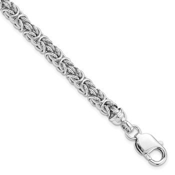 Leslie's Sterling Silver Rhodium-plated Polished Link Bracelet