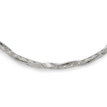 Leslie's Sterling Silver Twisted Fancy Necklace — alternate view