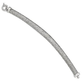 Leslie's Sterling Silver Polished and Textured Bracelet — alternate view