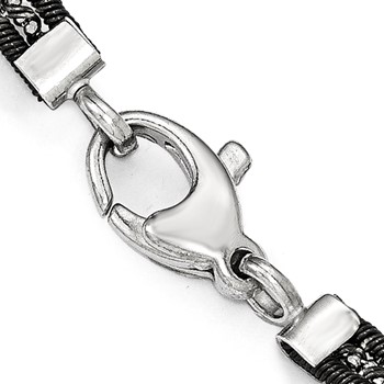 Leslie's Sterling Silver Ruthenium-plated Mesh Bracelet — alternate view