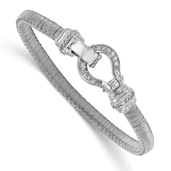 Leslie's Sterling Silver CZ Mesh Bracelet