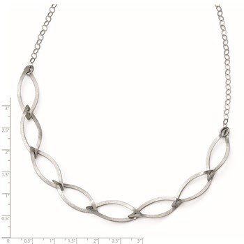 Leslie's Sterling Silver Brushed w/ 2in ext. Necklace — alternate view