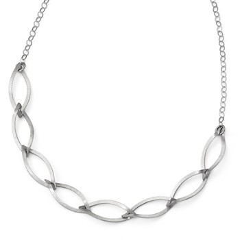 Leslie's Sterling Silver Brushed w/ 2in ext. Necklace