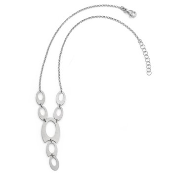 Leslie's Sterling Silver Brushed w/ 1.5in ext. Necklace — alternate view