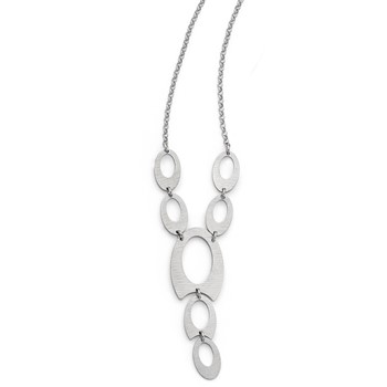 Leslie's Sterling Silver Brushed w/ 1.5in ext. Necklace