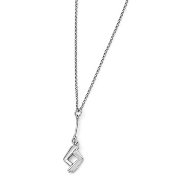 Leslie's Sterling Silver Polished w/1in ext. Necklace