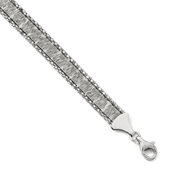 Leslie's Sterling Silver Rhodium-plated Bracelet