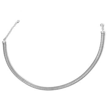 Leslie's Sterling Silver Rhodium-plated with 2in ext. Necklace — alternate view