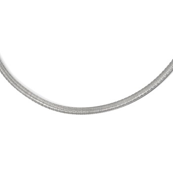 Leslie's Sterling Silver Rhodium-plated with 2in ext. Necklace